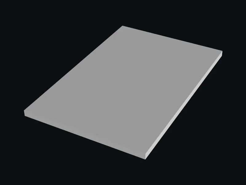 A plain slab, four by six metres.