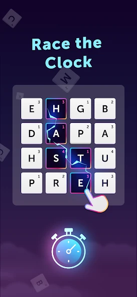 Store screenshot 2, Race the clock: the grid with a stopwatch.