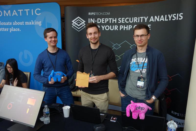 The RIPS founders at the RIPSTECH booth